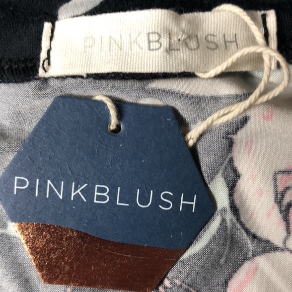 NWT- Pinkblush Maternity Floral Maxi Dress - Black and Pink - Picture 5 of 6